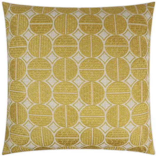 Medallions Mustard Yellow Throw Pillow Insert - LOOMLAN - D.V. Kap - Throw Pillows