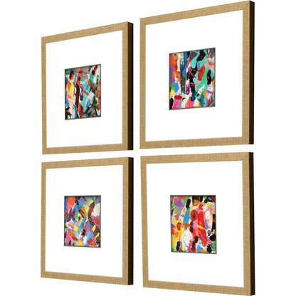 Meditations Blue Canvas Art 4PC