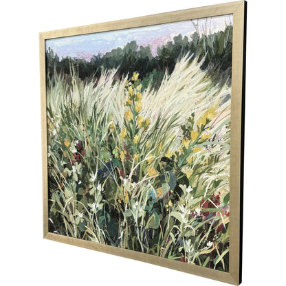Memory of This Wood Frame Green Canvas Art