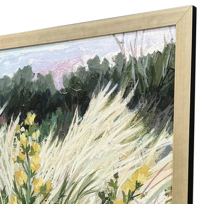 Memory of This Wood Frame Green Canvas Art