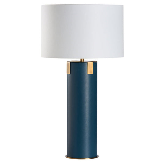 Meridian Blue Leather Warp Table Lamp