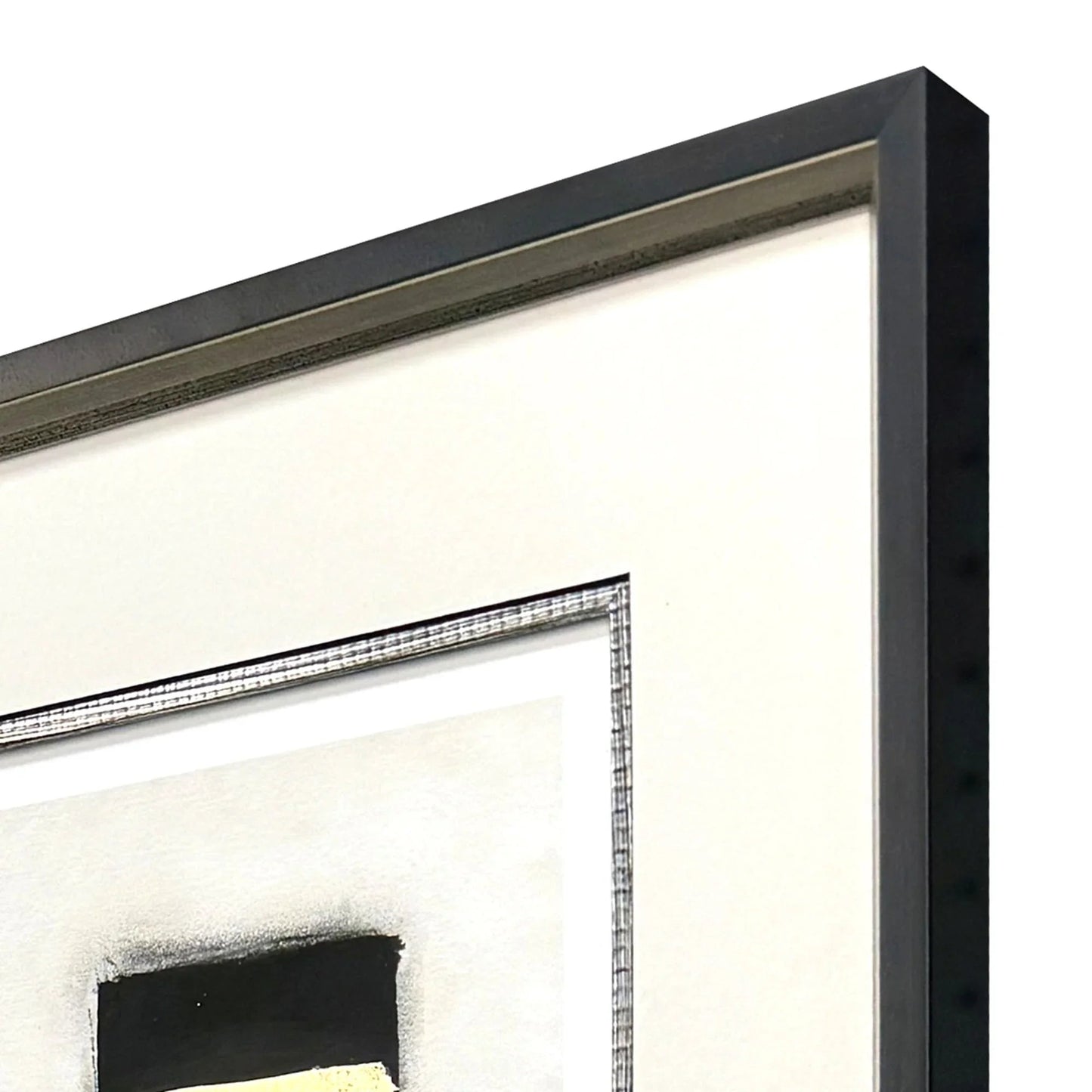 Metallic Markers II Wood Frame Black Canvas Art 4PC