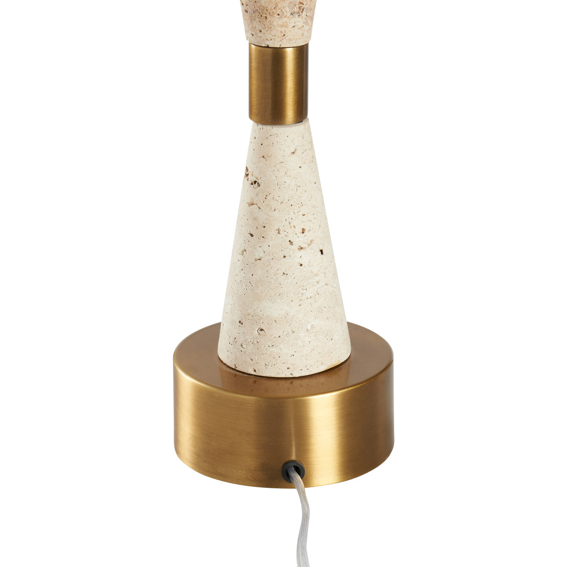 Metroline White Travertine Table Lamp
