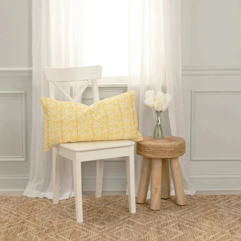 Mia Botanical Long Lumbar Pillow For Bed - LOOMLAN - LOOMLAN - Throw Pillows