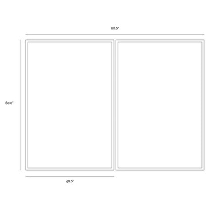 Miami Vice 2PC Luxe Art Charcoal Floater - LOOMLAN - SUNPAN - Canvas Art