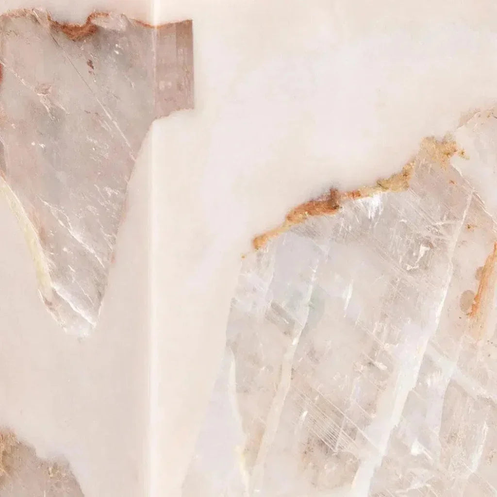 Mica Cream Resin Slab Bookends (Set of 2) - LOOMLAN - Jamie Young - Statues & Sculptures