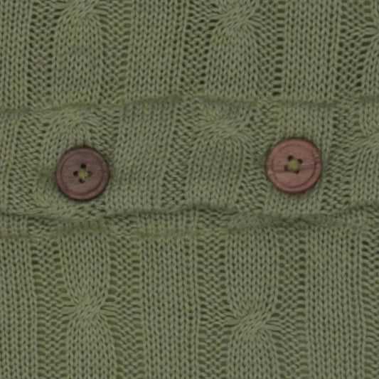 Michel Cable Knit Green Throw Pillow Down Insert - LOOMLAN - LOOMLAN - Throw Pillows