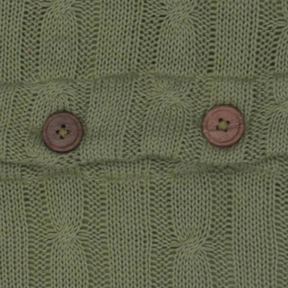 Michel Cable Knit Green Throw Pillow Down Insert - LOOMLAN - LOOMLAN - Throw Pillows