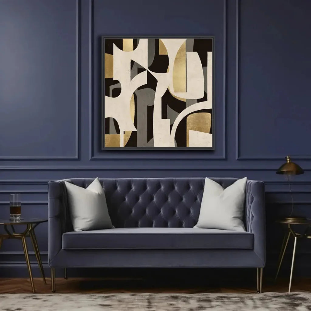 Mid Century Abstract d Canvas Wall Art For Living Room - LOOMLAN - LOOMLAN - Canvas Art