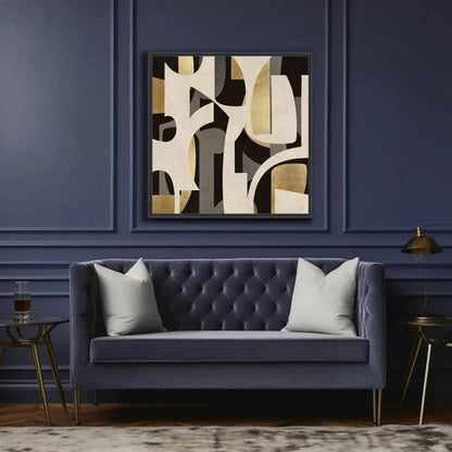 Mid Century Abstract d Canvas Wall Art For Living Room - LOOMLAN - LOOMLAN - Canvas Art