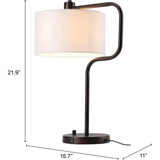 Middlemist Table Lamp White - LOOMLAN - Zuo Modern - Table Lamps