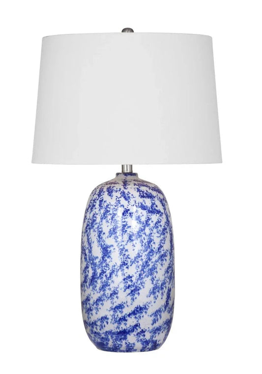 Mila Blue Ceramic Table Lamp - LOOMLAN - Bassett Mirror - Table Lamps