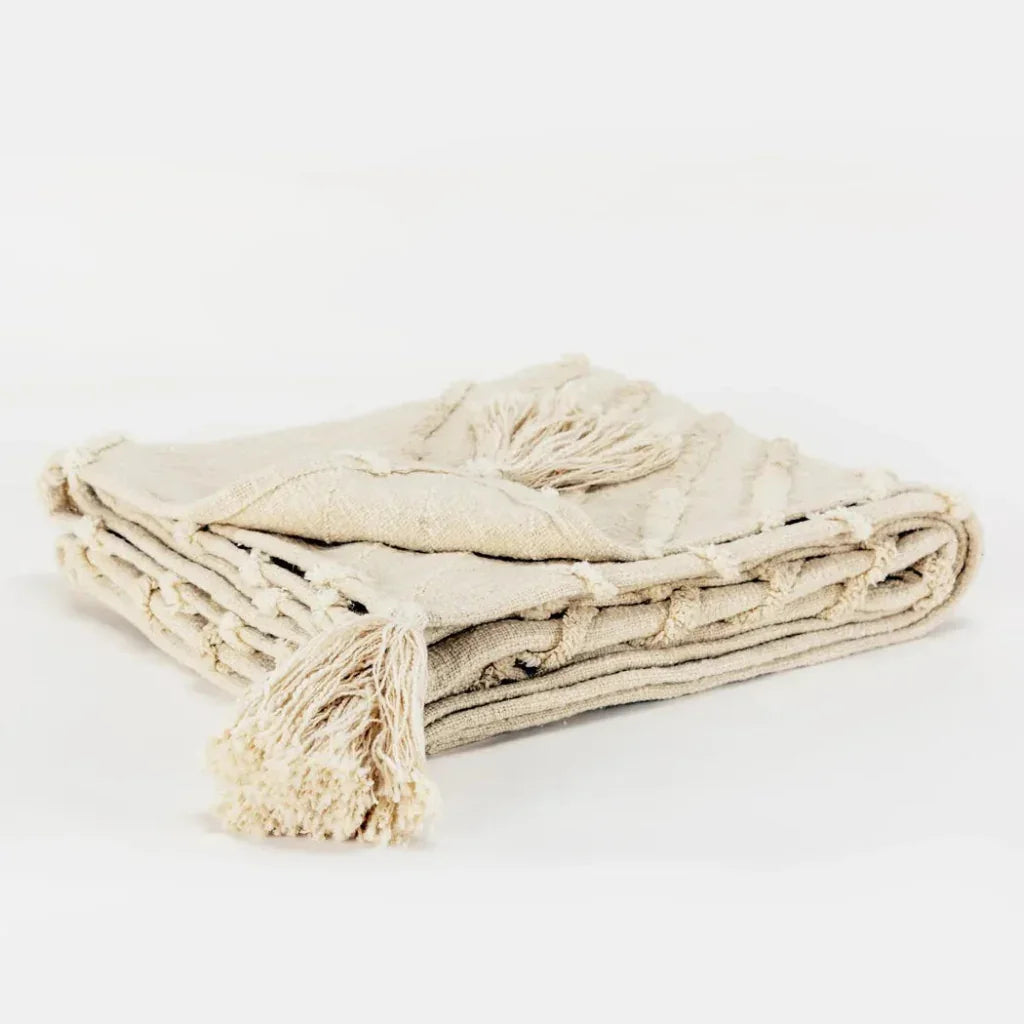 Milo Boho Cotton Throw Blanket-Outdoor Blankets-LOOMLAN-LOOMLAN