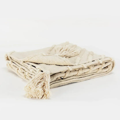 Milo Boho Cotton Throw Blanket-Outdoor Blankets-LOOMLAN-LOOMLAN