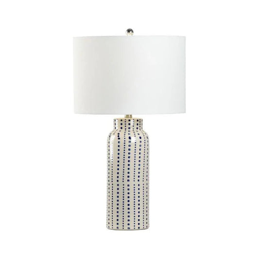 Milton Hand - Painted Ceramic Blue Pattern Table Lamp - LOOMLAN - Chelsea House - Table Lamps
