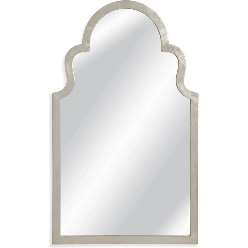 Mina Wood Silver Vertical Wall Mirror - LOOMLAN - Bassett Mirror - Wall Mirrors