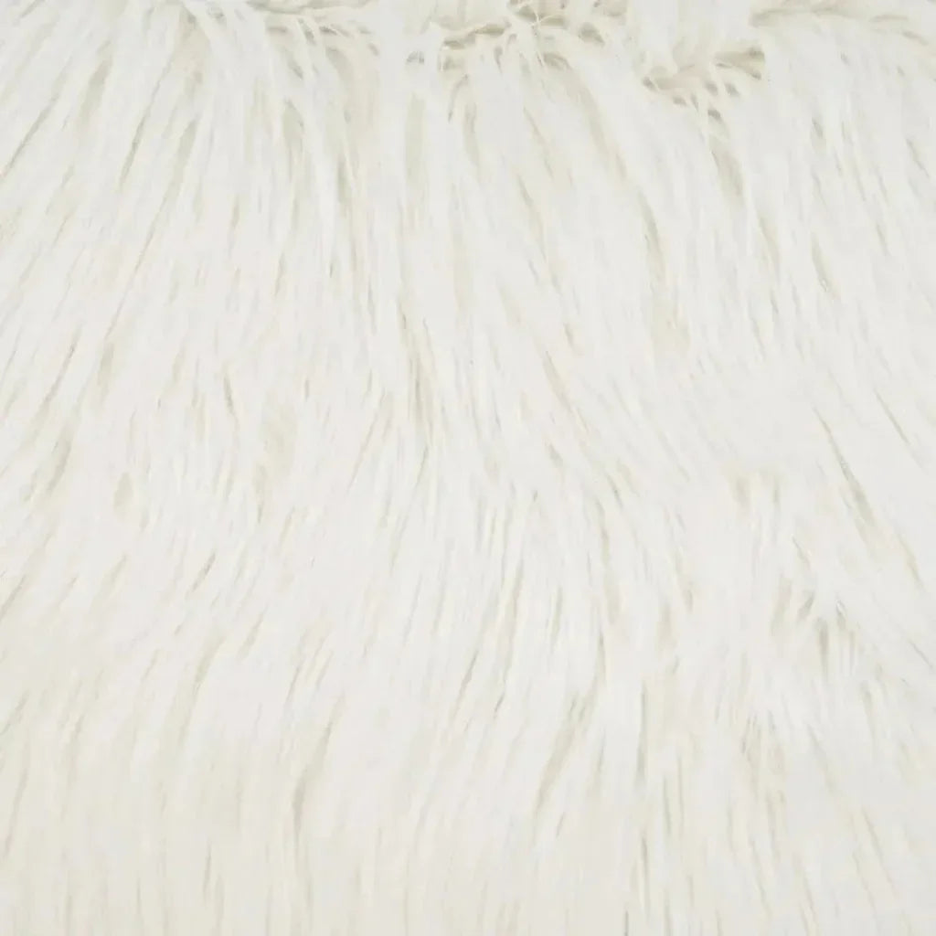 Minelli Faux Fur White Large Throw Pillow Insert - LOOMLAN - D.V. Kap - Throw Pillows