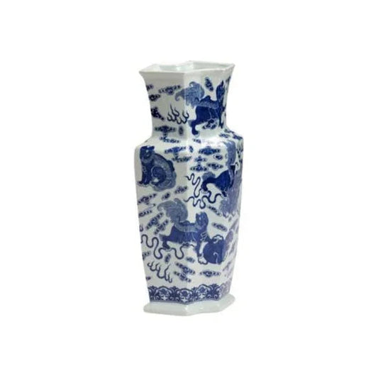 Ming Octagonal Ceramic Vase - LOOMLAN - Chelsea House - Vases & Jars