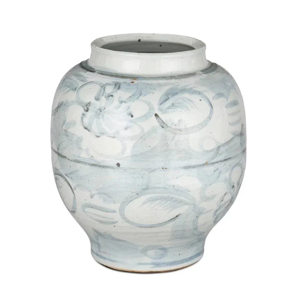 Ming - Style Countryside Large Preserve Pot - LOOMLAN - Currey & Co - Vases & Jars