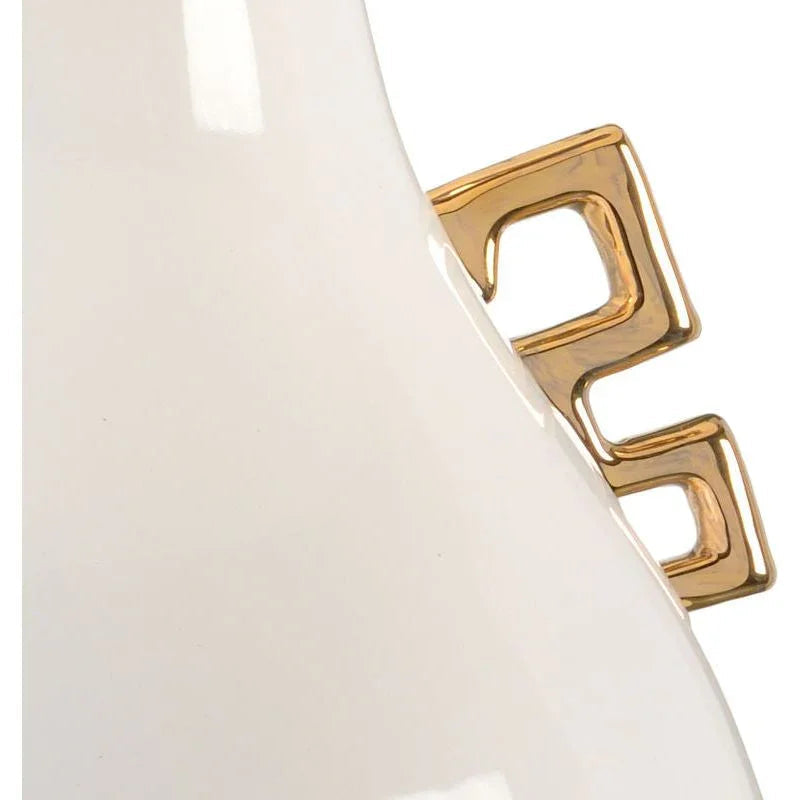 Ming White Glazed Ceramic Table Lamp - LOOMLAN - Wildwood - Table Lamps