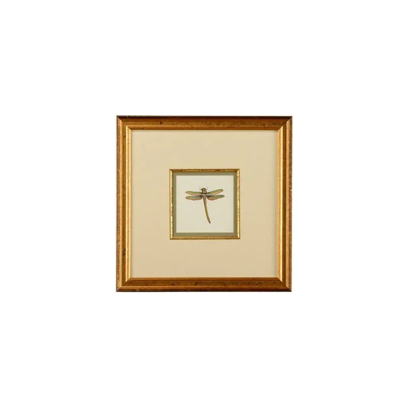 Miniature Dragonfly Gold Framed Artwork-Framed Wall Art-Chelsea House-Dragonfly I-LOOMLAN