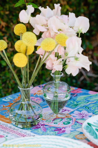 Miss Rose Clear Glass Bud Vase 2PC