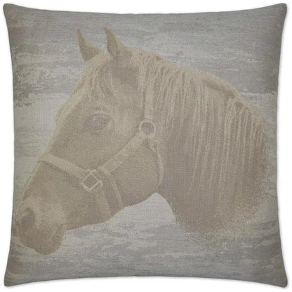 Mister Ed Grey Throw Pillow With Insert - LOOMLAN - D.V. Kap - Throw Pillows