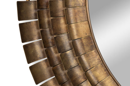 Mistral Plate Stratified Brass Wall Mirror