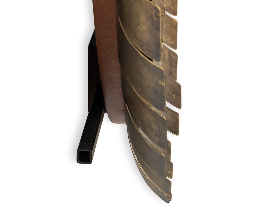 Mistral Plate Stratified Brass Wall Mirror