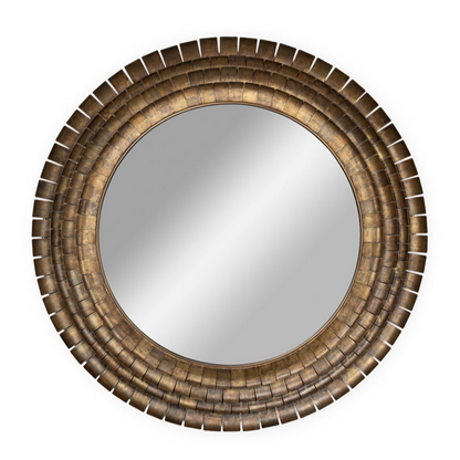 Mistral Plate Stratified Brass Wall Mirror