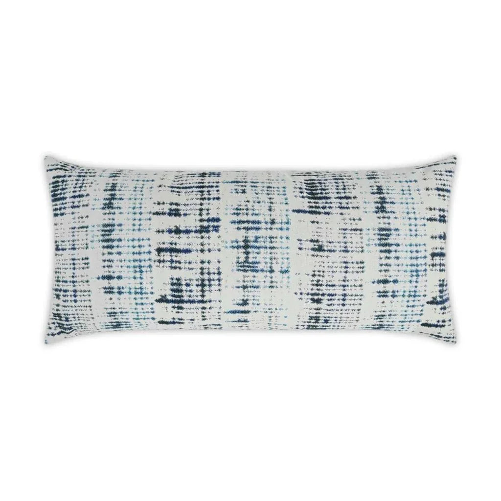 Mizu Handmade Outdoor Lumbar Pillow-Outdoor Pillows-D.V. Kap-Indigo-LOOMLAN