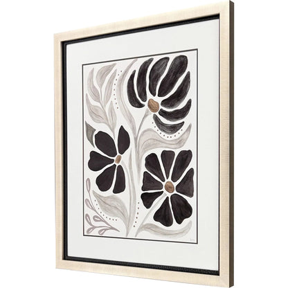 Modern Petals II Grey Canvas Art