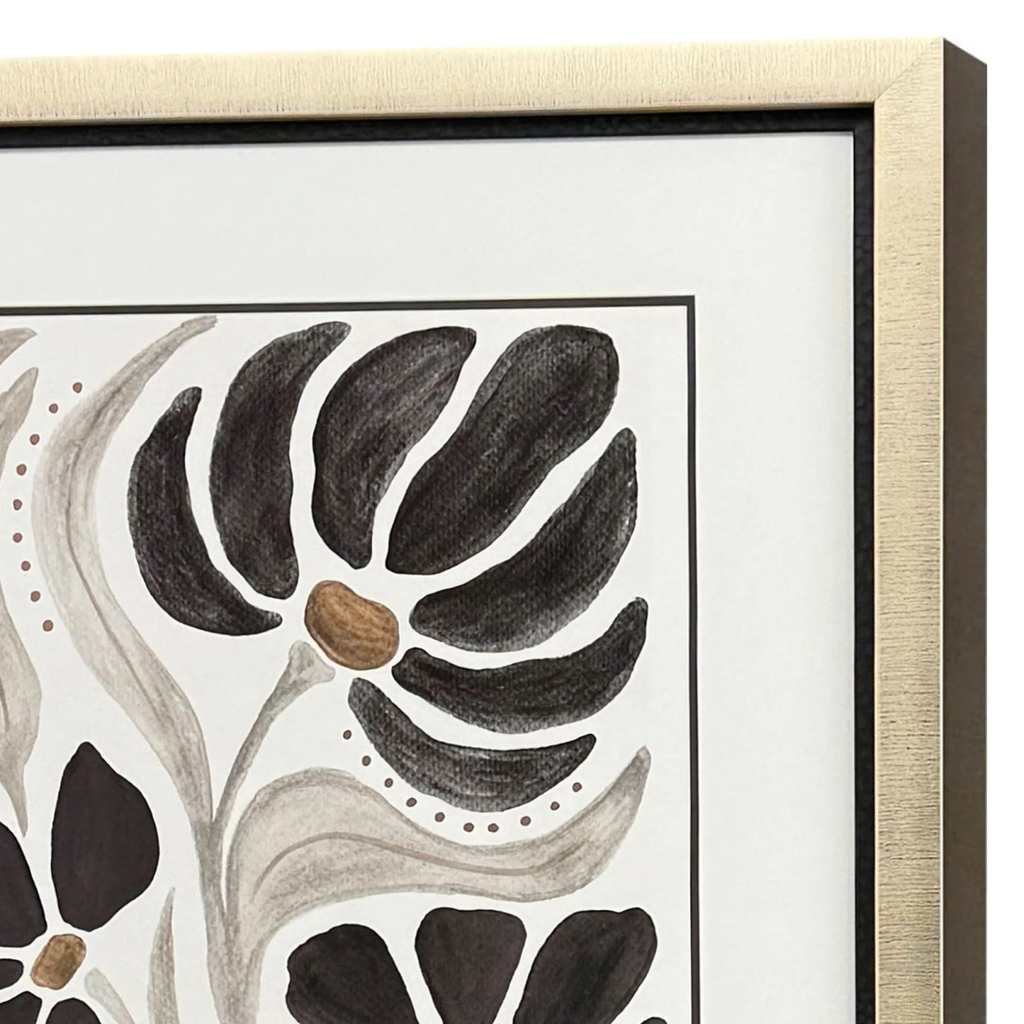 Modern Petals II Grey Canvas Art