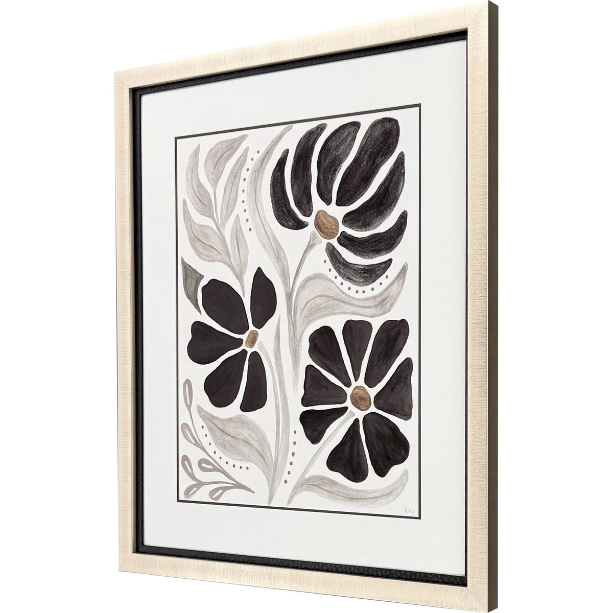 Modern Petals II Grey Framed Wall Art -- view 3