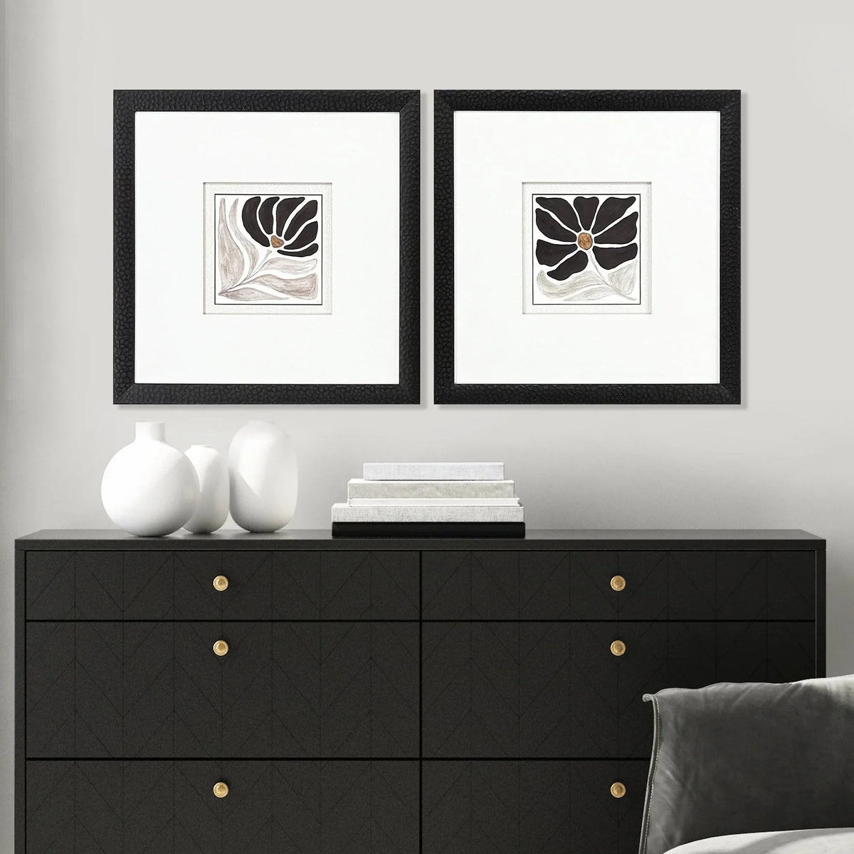 Modern Petals Wood Framed Wall Art 2PC -- view 2