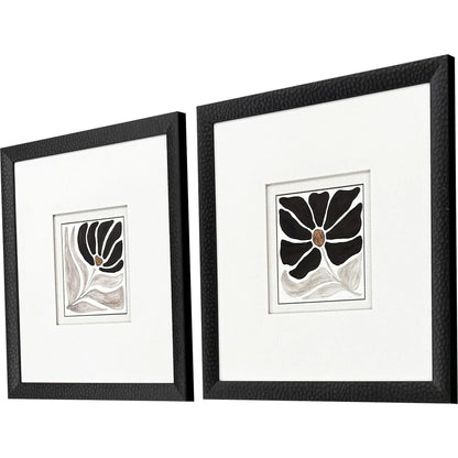 Modern Petals Wood Framed Wall Art 2PC -- view 3