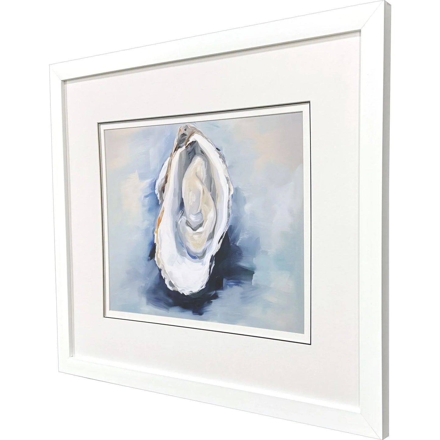 Mollusk Blue Glass Front Canvas Art