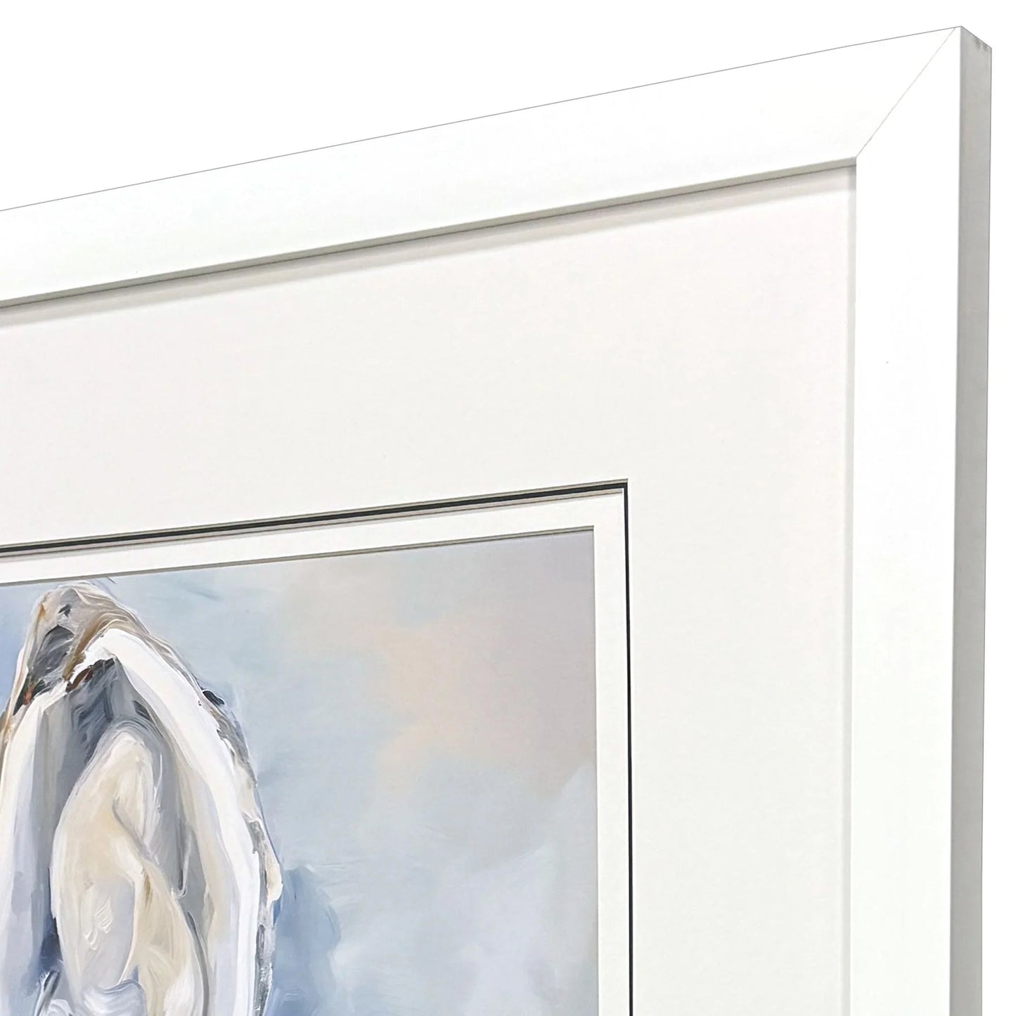 Mollusk Blue Glass Front Canvas Art