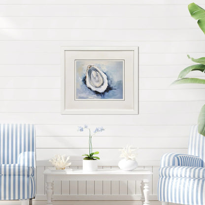 Mollusk Blue Glass Front Canvas Art