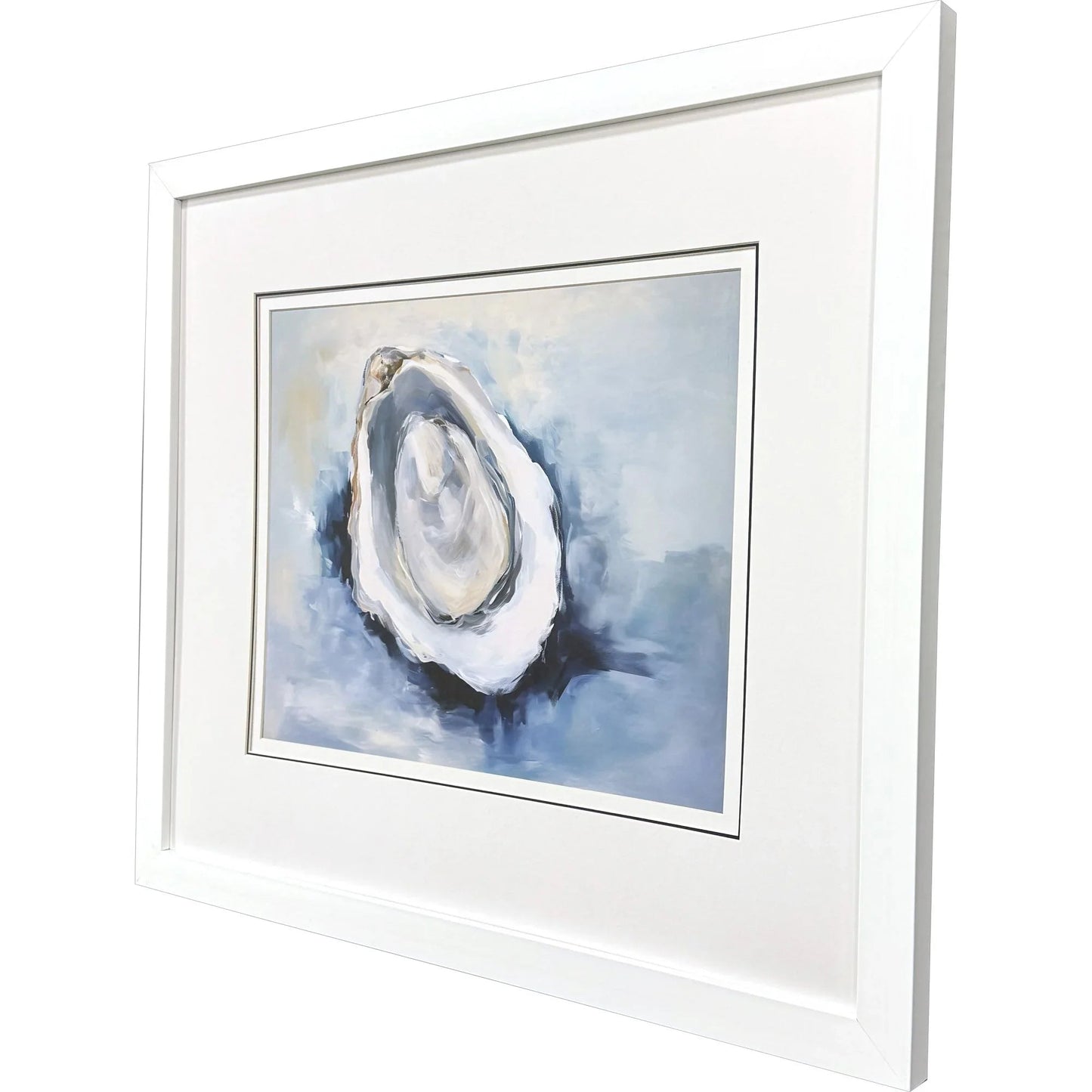 Mollusk Blue Glass Front Canvas Art