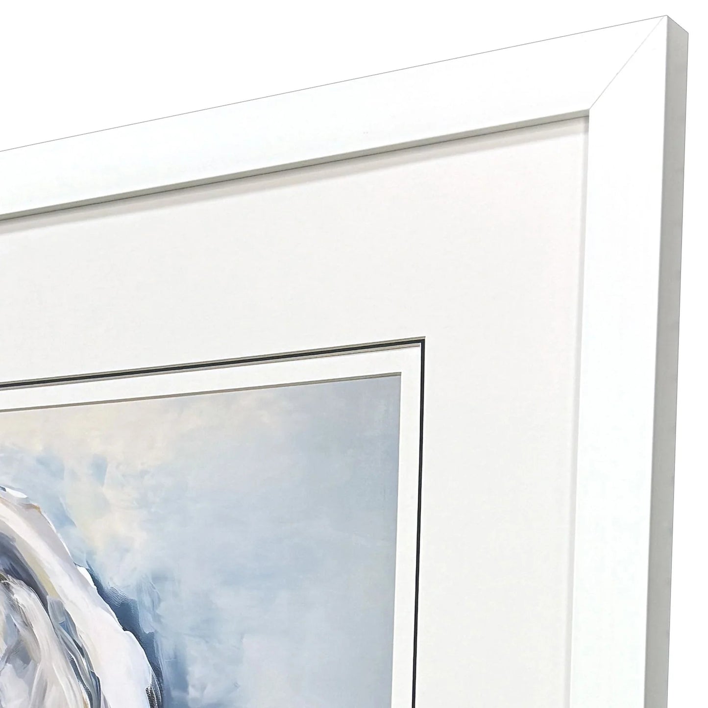 Mollusk Blue Glass Front Canvas Art