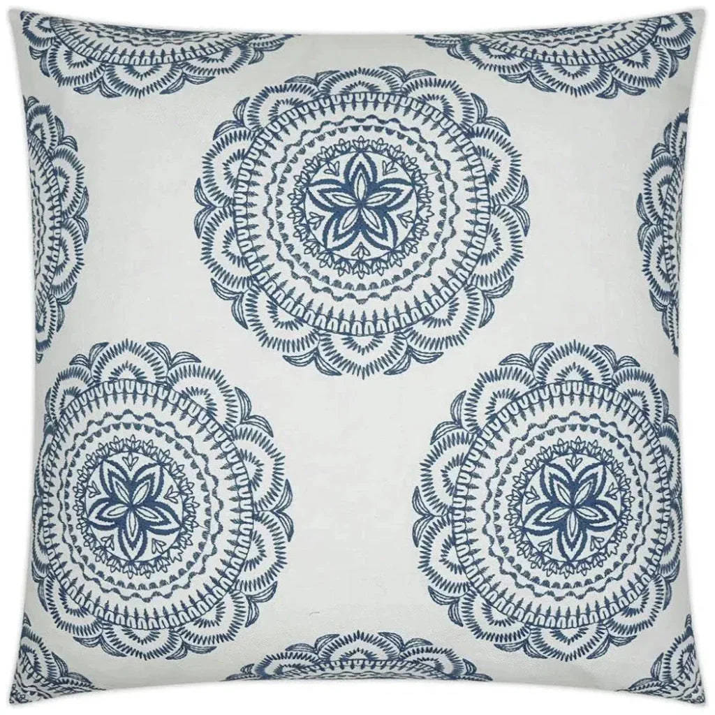 Mondelo Navy Floral Navy Large Throw Pillow Insert - LOOMLAN - D.V. Kap - Throw Pillows