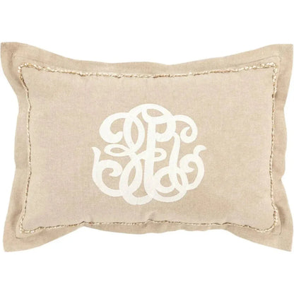 Monogram Blue Lumbar Pillow Covers Insert June - LOOMLAN - LOOMLAN - Throw Pillows