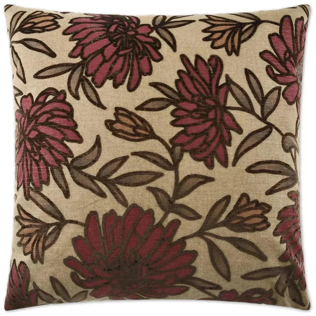 Montague Burgundy Throw Pillow With Insert - LOOMLAN - D.V. Kap - Throw Pillows