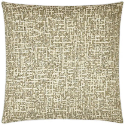 Montecito Flax Abstract Taupe Large Throw Pillow Insert - LOOMLAN - D.V. Kap - Throw Pillows