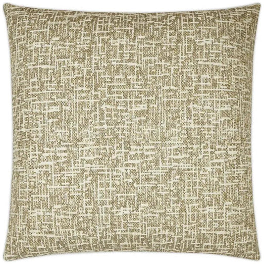 Montecito Flax Abstract Taupe Large Throw Pillow Insert - LOOMLAN - D.V. Kap - Throw Pillows