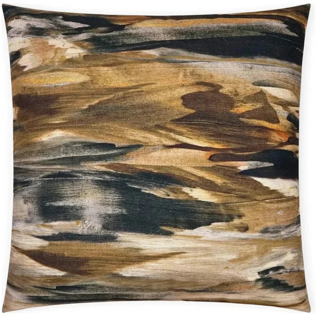 Montreux Abstract Brown Large Throw Pillow Insert - LOOMLAN - D.V. Kap - Throw Pillows