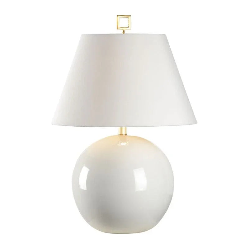 Morrow White Porcelain Brass Finish Table Lamp - LOOMLAN - Chelsea House - Table Lamps