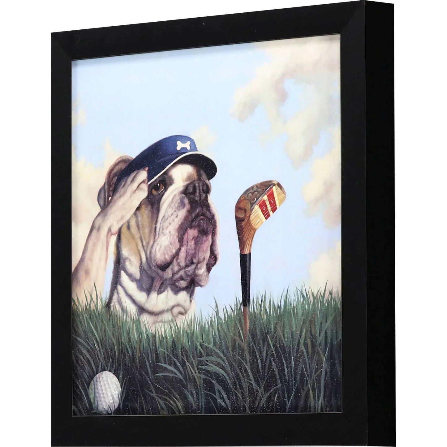 Mulligan Hand Applied Black Frame Canvas Art