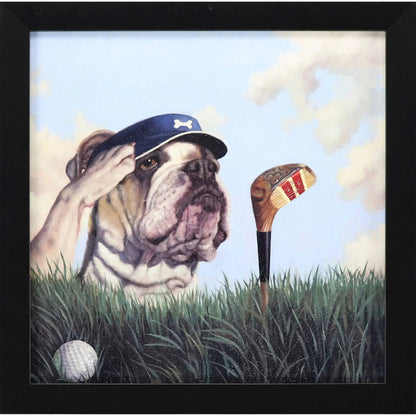 Mulligan Hand Applied Black Frame Canvas Art